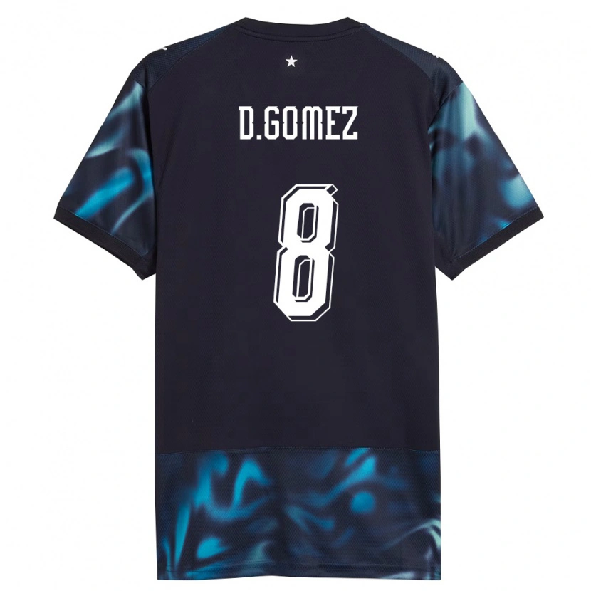 Danxen Mujer Camiseta Paraguay Diego Gómez #8 Marino Azul Cielo 2ª Equipación 26-28 La Camisa