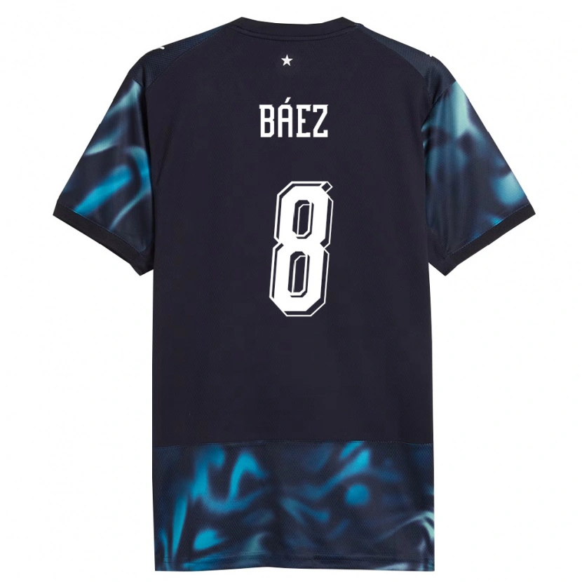 Danxen Mujer Camiseta Paraguay Santiago Báez #8 Marino Azul Cielo 2ª Equipación 26-28 La Camisa