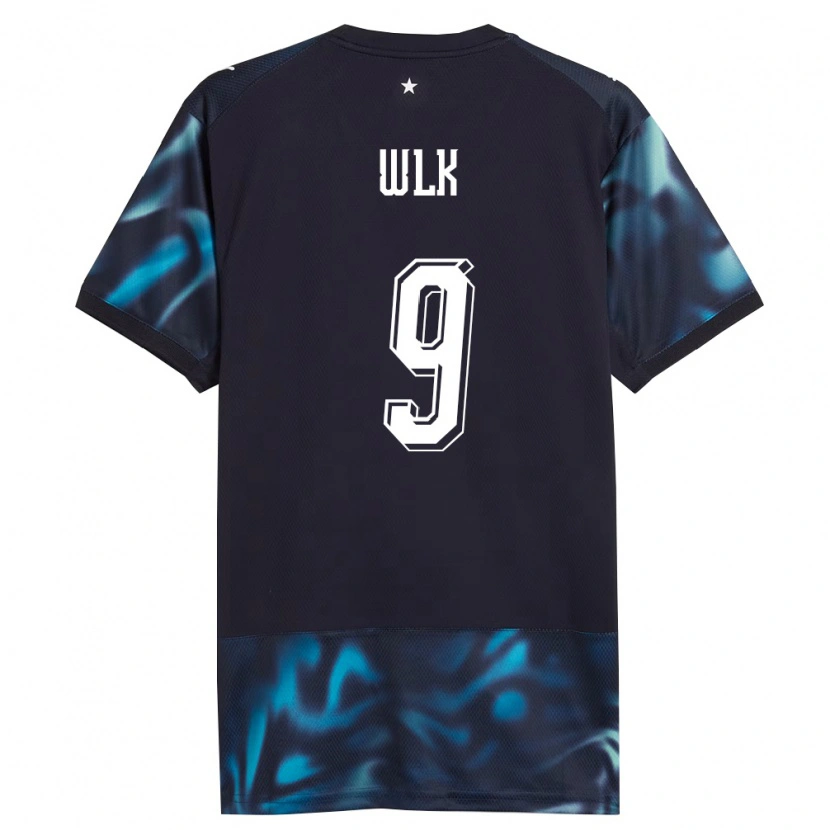 Danxen Mujer Camiseta Paraguay Allan Wlk #9 Marino Azul Cielo 2ª Equipación 26-28 La Camisa