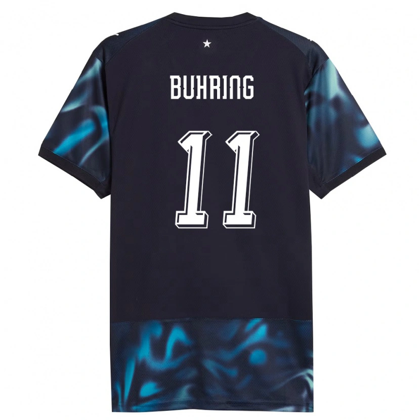 Danxen Mujer Camiseta Paraguay José Buhring #11 Marino Azul Cielo 2ª Equipación 26-28 La Camisa