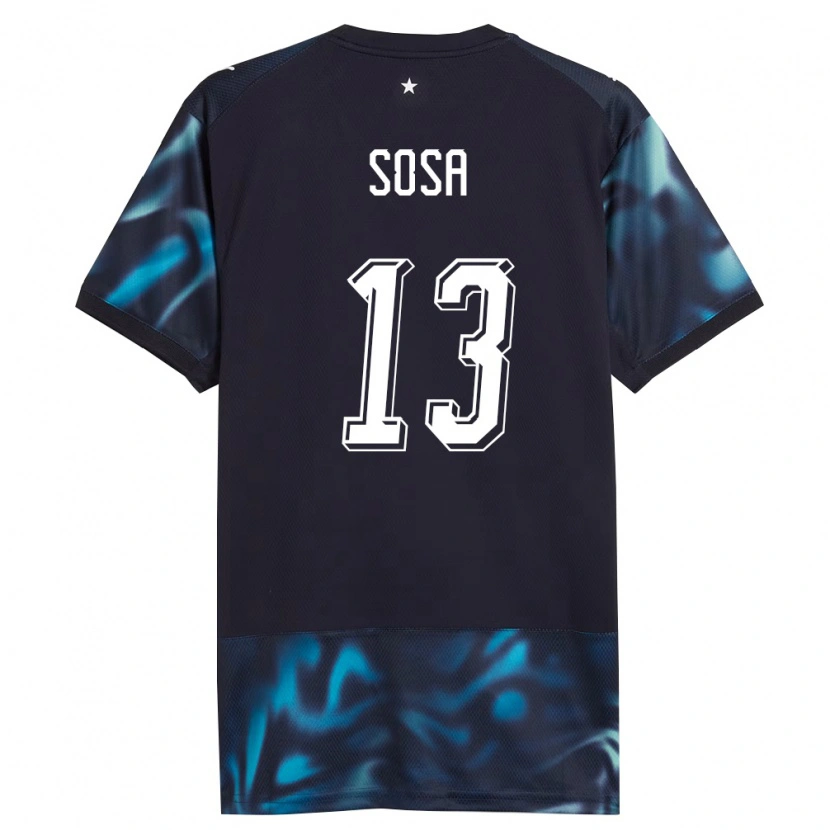 Danxen Mujer Camiseta Paraguay Alex Sosa #13 Marino Azul Cielo 2ª Equipación 26-28 La Camisa