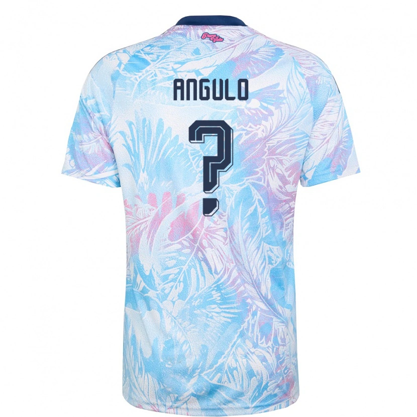 Danxen Mujer Camiseta Costa Rica Andrey Angulo #0 Azul Cielo Marino Rosa 2ª Equipación 26-28 La Camisa