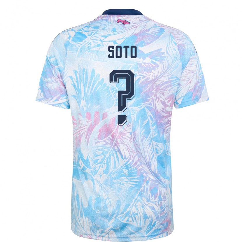 Danxen Mujer Camiseta Costa Rica Andrey Soto #0 Azul Cielo Marino Rosa 2ª Equipación 26-28 La Camisa