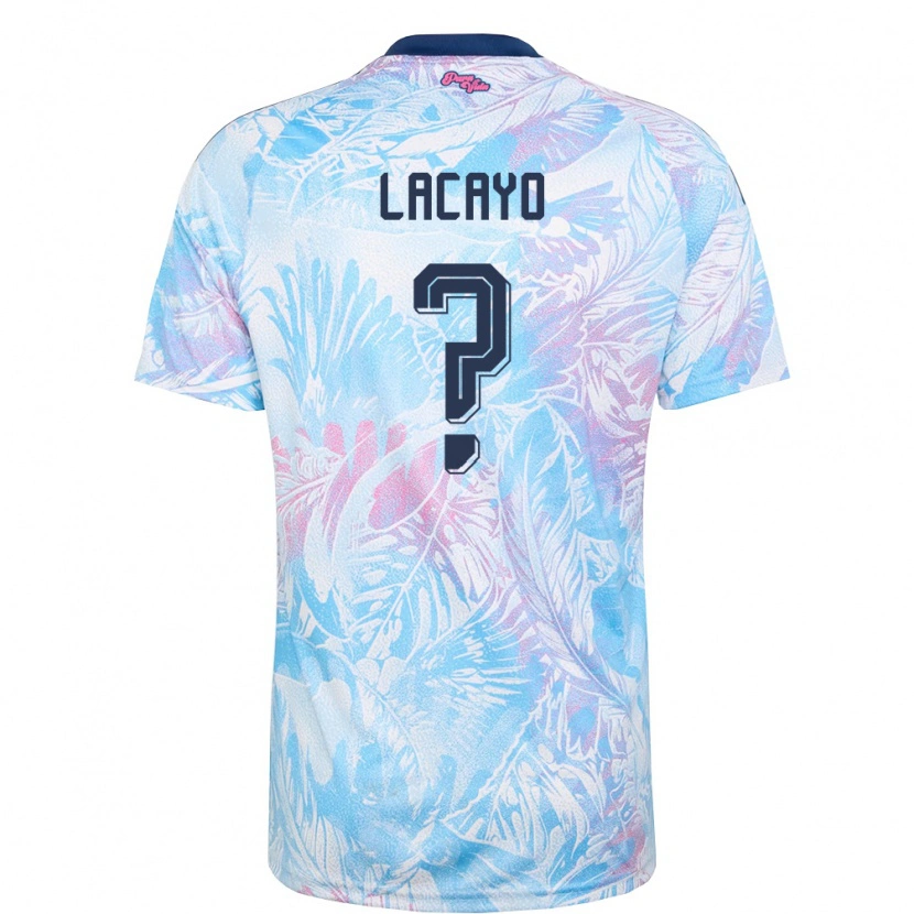 Danxen Mujer Camiseta Costa Rica Marcelo Lacayo #0 Azul Cielo Marino Rosa 2ª Equipación 26-28 La Camisa
