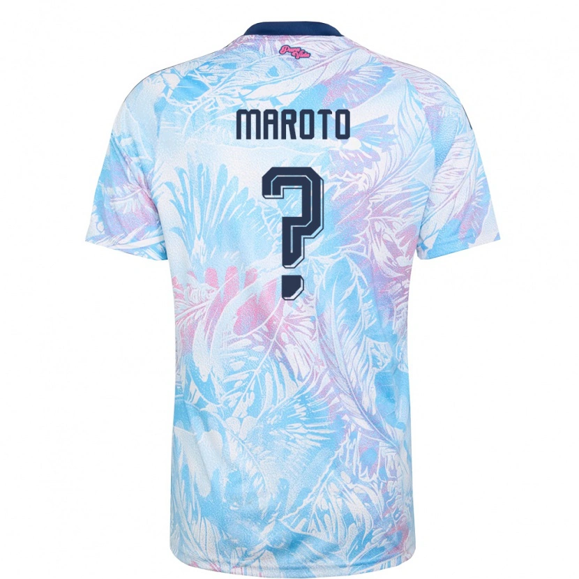 Danxen Mujer Camiseta Costa Rica Victor Maroto #0 Azul Cielo Marino Rosa 2ª Equipación 26-28 La Camisa