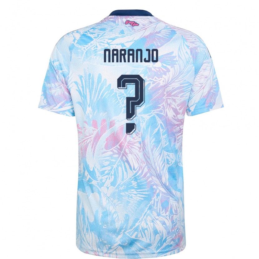 Danxen Mujer Camiseta Costa Rica Andry Naranjo #0 Azul Cielo Marino Rosa 2ª Equipación 26-28 La Camisa