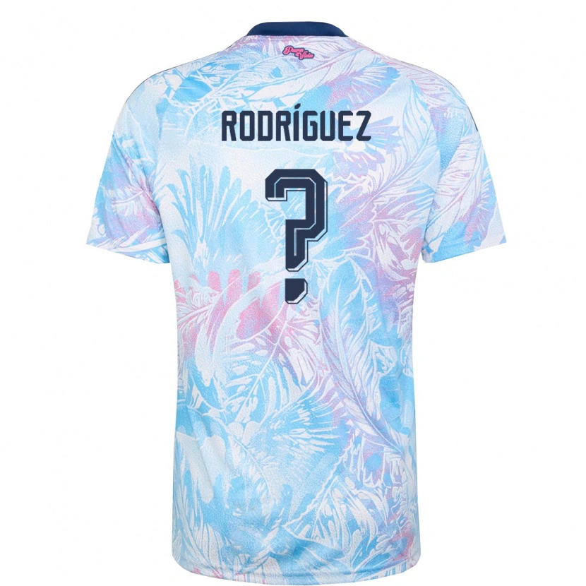 Danxen Mujer Camiseta Costa Rica Bradley Rodriguez #0 Azul Cielo Marino Rosa 2ª Equipación 26-28 La Camisa