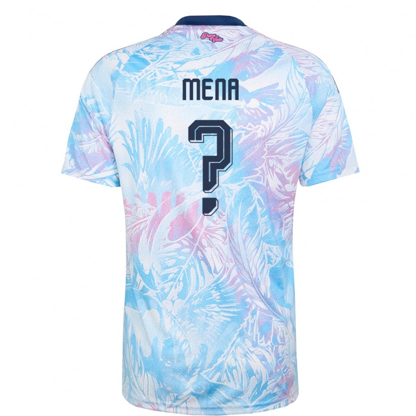 Danxen Mujer Camiseta Costa Rica Marko Mena #0 Azul Cielo Marino Rosa 2ª Equipación 26-28 La Camisa