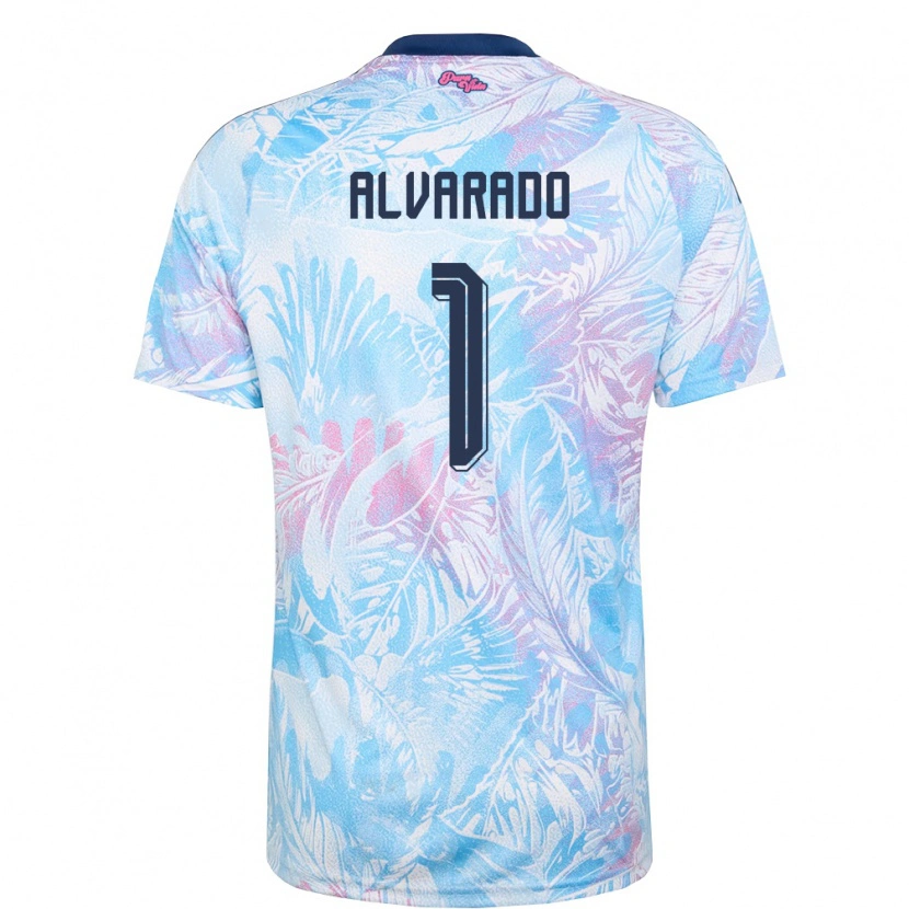 Danxen Mujer Camiseta Costa Rica Esteban Alvarado #1 Azul Cielo Marino Rosa 2ª Equipación 26-28 La Camisa