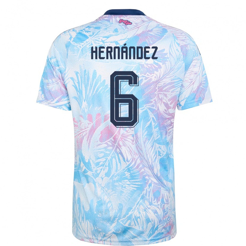 Danxen Mujer Camiseta Costa Rica Jeremi Hernández #6 Azul Cielo Marino Rosa 2ª Equipación 26-28 La Camisa