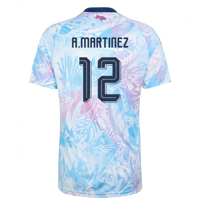 Danxen Mujer Camiseta Costa Rica Alonso Martínez #12 Azul Cielo Marino Rosa 2ª Equipación 26-28 La Camisa