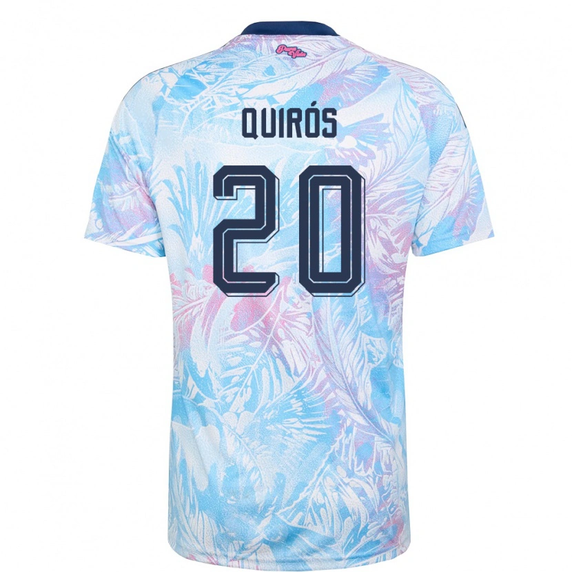 Danxen Mujer Camiseta Costa Rica Haxzel Quirós #20 Azul Cielo Marino Rosa 2ª Equipación 26-28 La Camisa