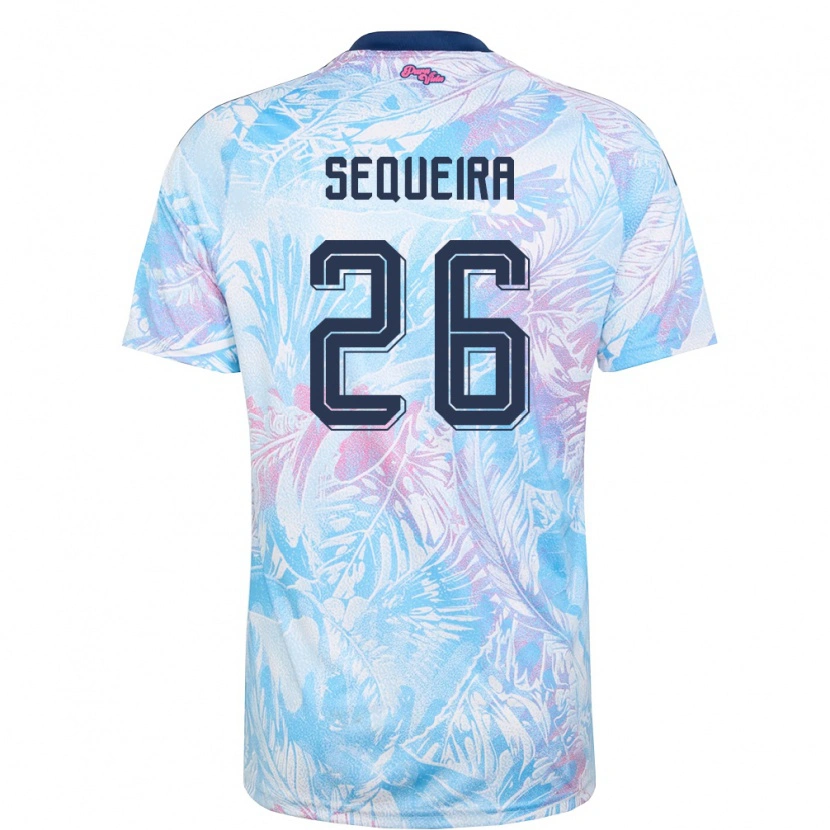 Danxen Mujer Camiseta Costa Rica Douglas Sequeira #26 Azul Cielo Marino Rosa 2ª Equipación 26-28 La Camisa