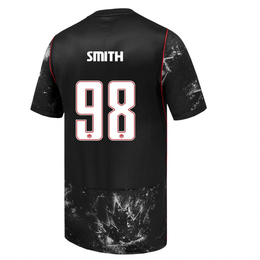 Danxen Mujer Camiseta Canadá Olivia Smith #98 Negro Blanco Rojo 2ª Equipación 26-28 La Camisa