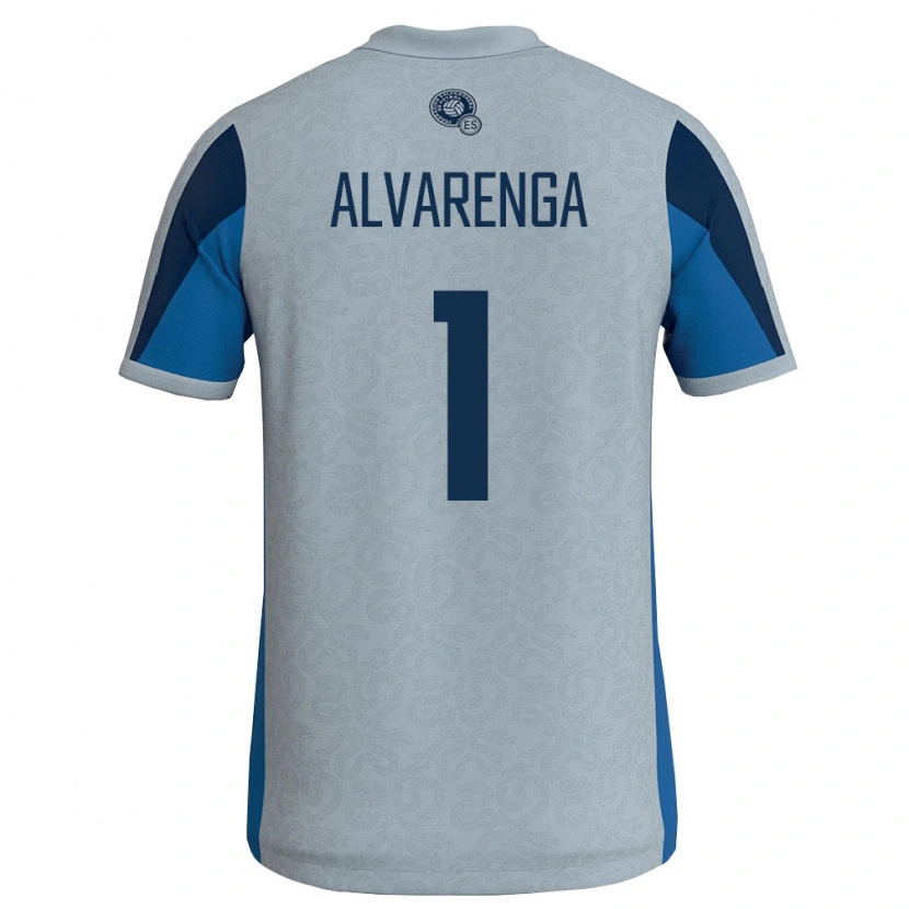 Danxen Mujer Camiseta El Salvador José Alvarenga #1 Blanco Azul Cielo 2ª Equipación 26-28 La Camisa