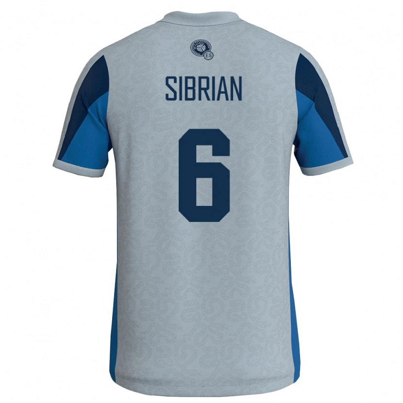 Danxen Mujer Camiseta El Salvador David Sibrian #6 Blanco Azul Cielo 2ª Equipación 26-28 La Camisa