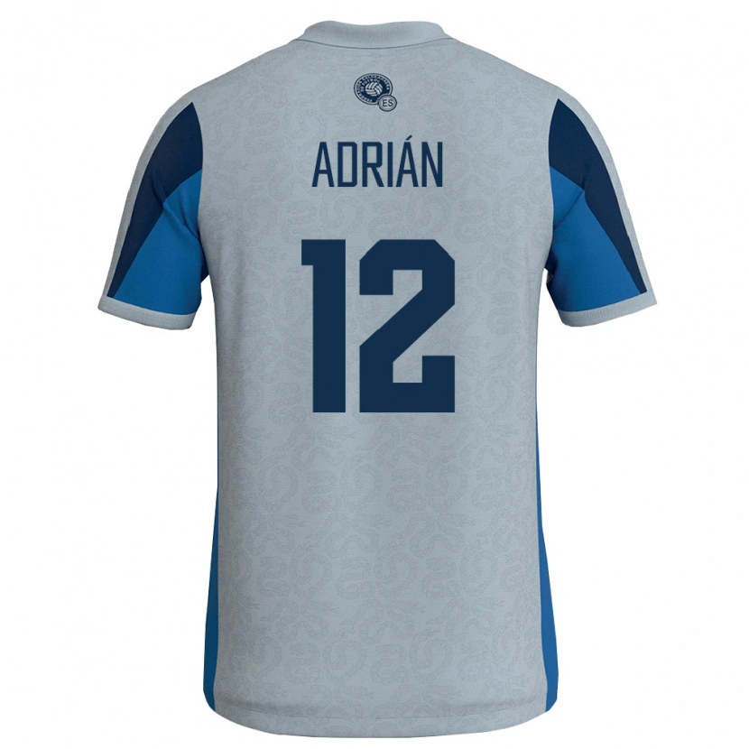 Danxen Mujer Camiseta El Salvador Adrián Aguilar #12 Blanco Azul Cielo 2ª Equipación 26-28 La Camisa