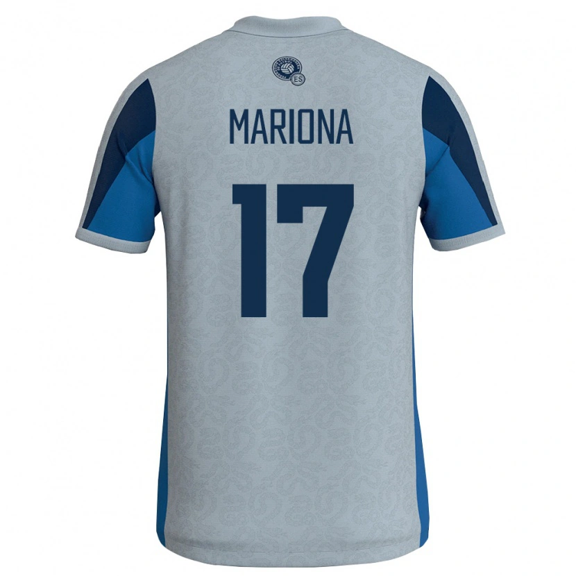 Danxen Mujer Camiseta El Salvador Sergio Mariona #17 Blanco Azul Cielo 2ª Equipación 26-28 La Camisa