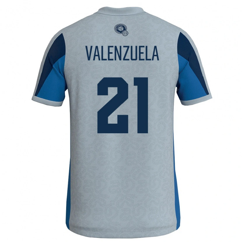 Danxen Mujer Camiseta El Salvador Ana Valenzuela #21 Blanco Azul Cielo 2ª Equipación 26-28 La Camisa