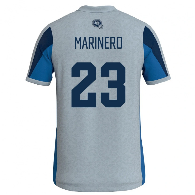 Danxen Mujer Camiseta El Salvador Amber Marinero #23 Blanco Azul Cielo 2ª Equipación 26-28 La Camisa