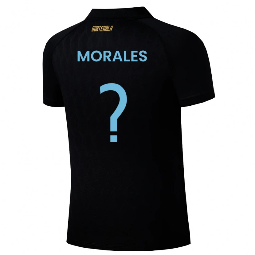 Danxen Mujer Camiseta Guatemala Karla Morales #0 Negro Azul Cielo Blanco 2ª Equipación 26-28 La Camisa