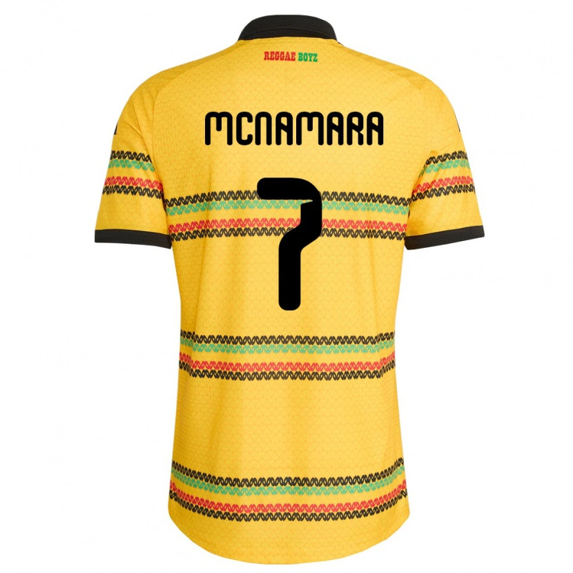 Danxen Niño Camiseta Jamaica Peyton Mcnamara #7 Amarillo Negro Verde 1ª Equipación 26-28 La Camisa