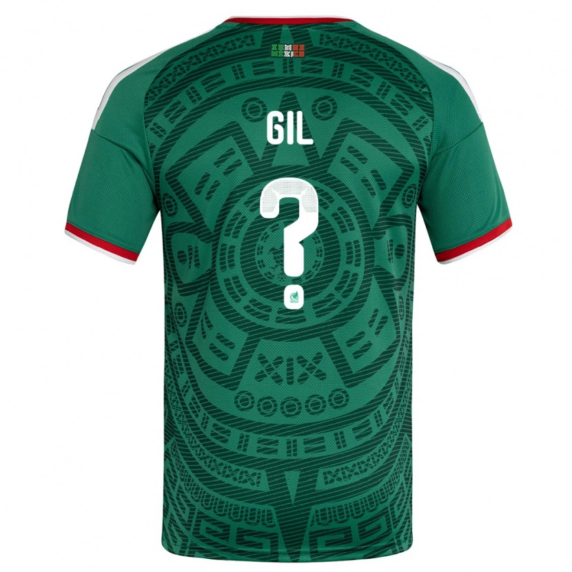 Danxen Niño Camiseta México Patricio Gil #0 Verde Blanco Rojo 1ª Equipación 26-28 La Camisa