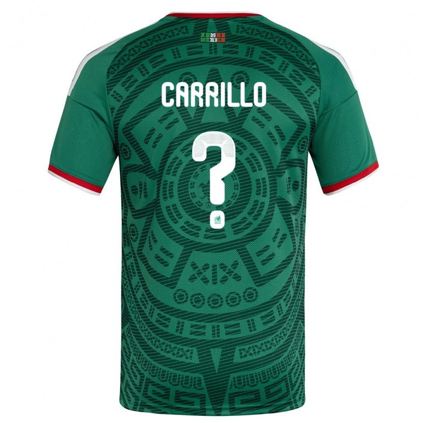 Danxen Niño Camiseta México Stéphano Carrillo #0 Verde Blanco Rojo 1ª Equipación 26-28 La Camisa
