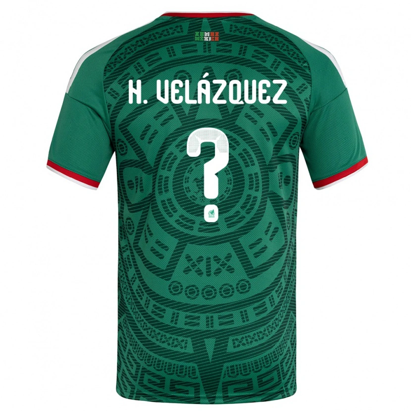 Danxen Niño Camiseta México Héber Velázquez #0 Verde Blanco Rojo 1ª Equipación 26-28 La Camisa
