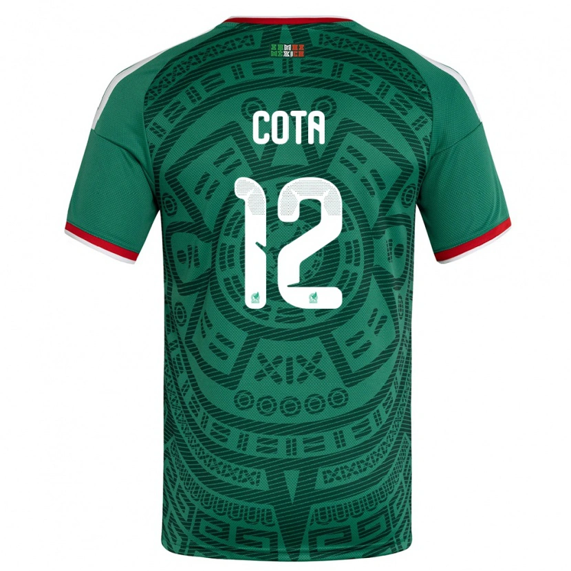 Danxen Niño Camiseta México Rodolfo Cota #12 Verde Blanco Rojo 1ª Equipación 26-28 La Camisa