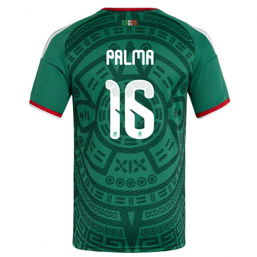 Danxen Niño Camiseta México Rafael Palma #16 Verde Blanco Rojo 1ª Equipación 26-28 La Camisa