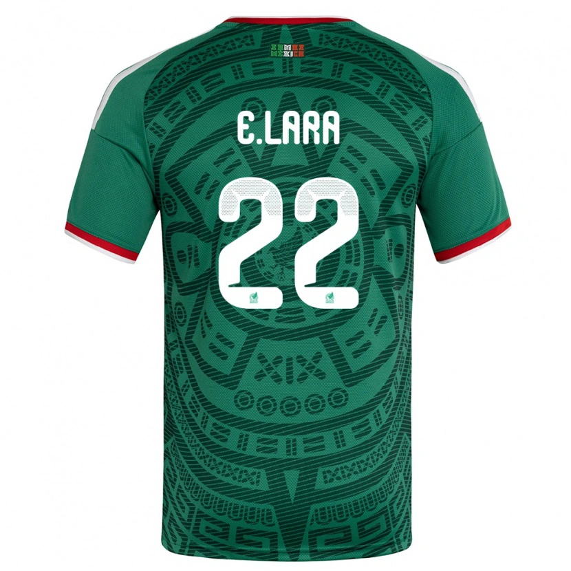 Danxen Niño Camiseta México Emilio Lara #22 Verde Blanco Rojo 1ª Equipación 26-28 La Camisa