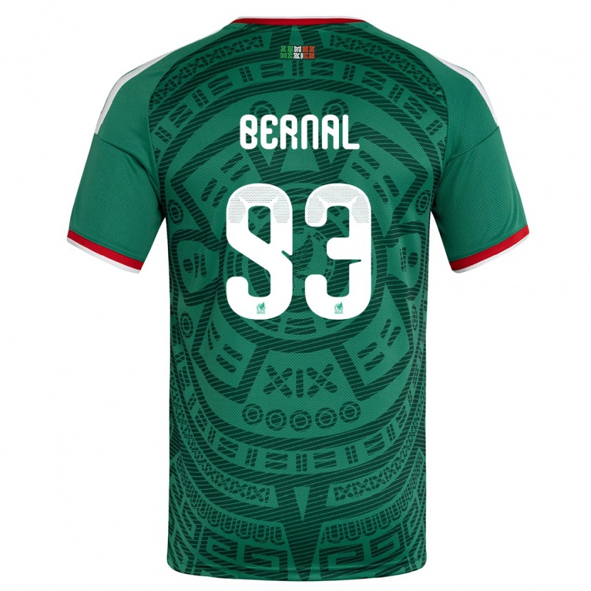 Danxen Niño Camiseta México Rebeca Bernal #93 Verde Blanco Rojo 1ª Equipación 26-28 La Camisa