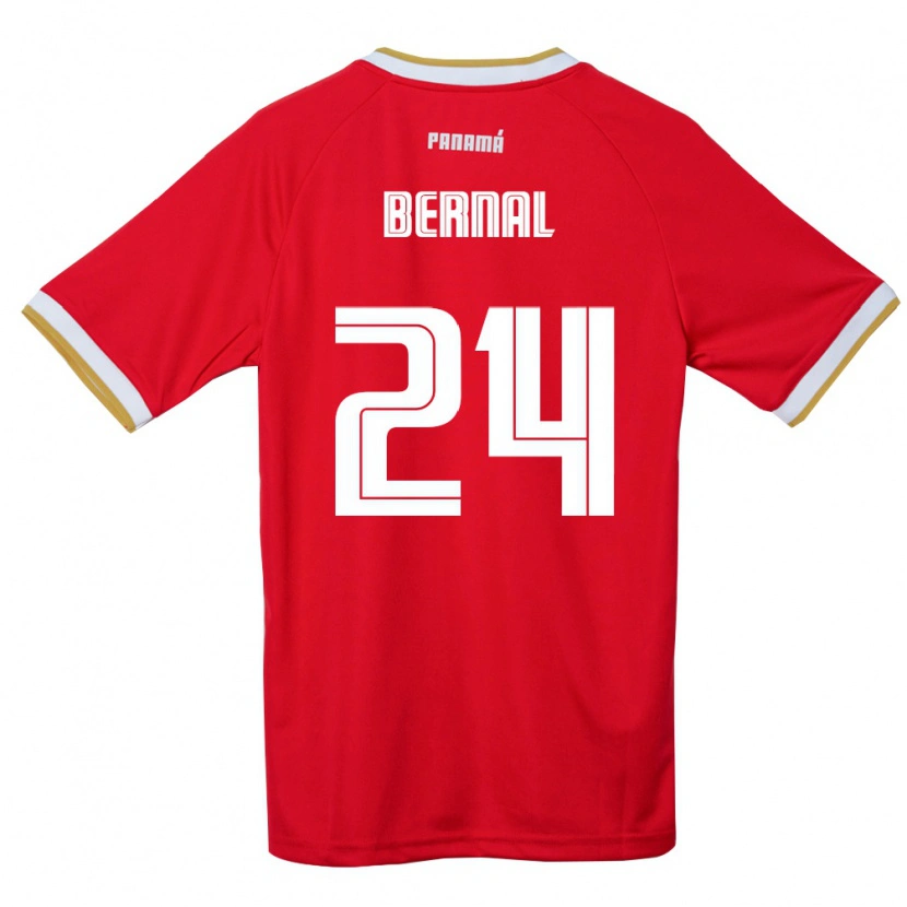 Danxen Niño Camiseta Panamá Kevin Bernal #24 Rojo Marrón Blanco 1ª Equipación 26-28 La Camisa
