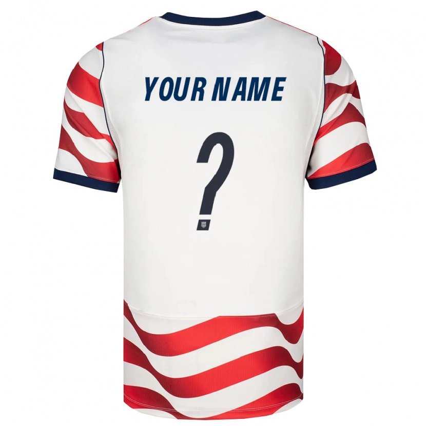 Danxen Niño Camiseta Estados Unidos Su Nombre #0 Rojo Blanco Negro 1ª Equipación 26-28 La Camisa