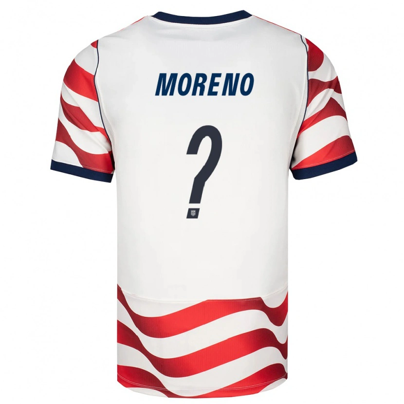 Danxen Niño Camiseta Estados Unidos Edgar Moreno #0 Rojo Blanco Negro 1ª Equipación 26-28 La Camisa