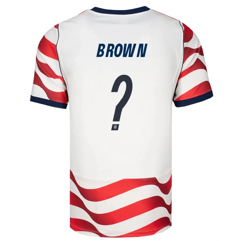 Danxen Niño Camiseta Estados Unidos Daniel Brown #0 Rojo Blanco Negro 1ª Equipación 26-28 La Camisa