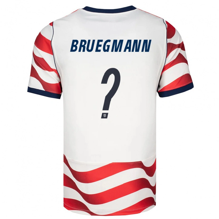 Danxen Niño Camiseta Estados Unidos Lukas Bruegmann #0 Rojo Blanco Negro 1ª Equipación 26-28 La Camisa