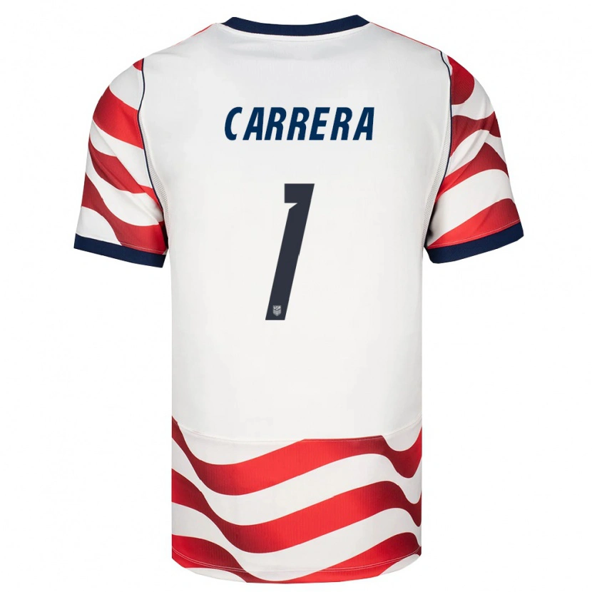 Danxen Niño Camiseta Estados Unidos Antonio Carrera #1 Rojo Blanco Negro 1ª Equipación 26-28 La Camisa