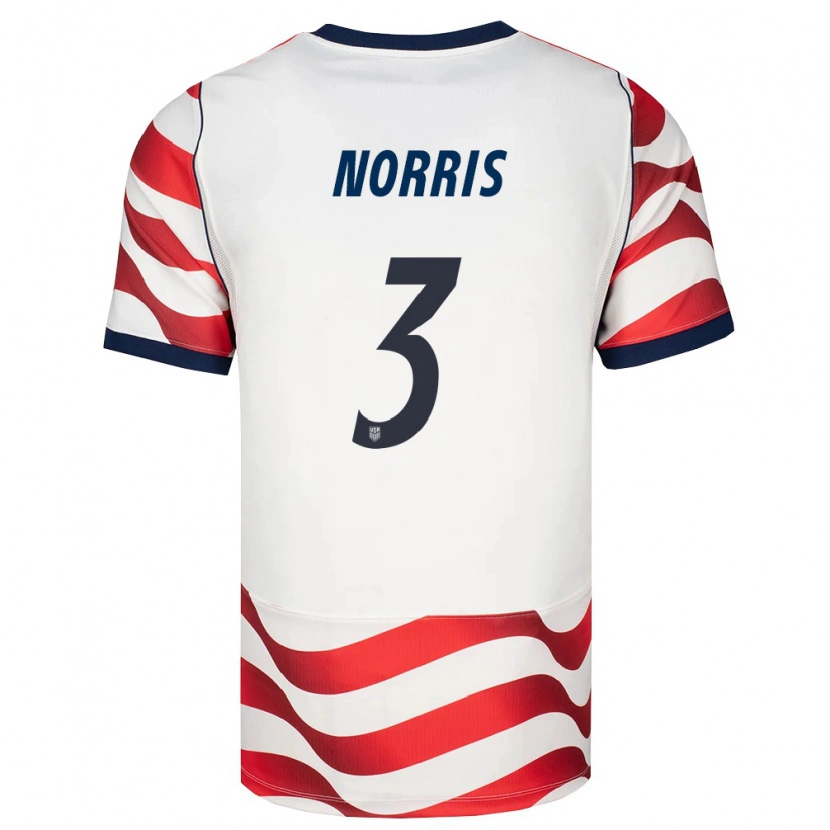 Danxen Niño Camiseta Estados Unidos Nolan Norris #3 Rojo Blanco Negro 1ª Equipación 26-28 La Camisa