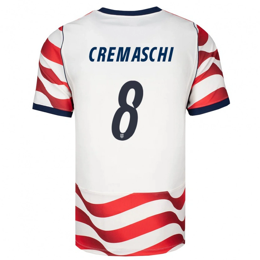 Danxen Niño Camiseta Estados Unidos Benja Cremaschi #8 Rojo Blanco Negro 1ª Equipación 26-28 La Camisa