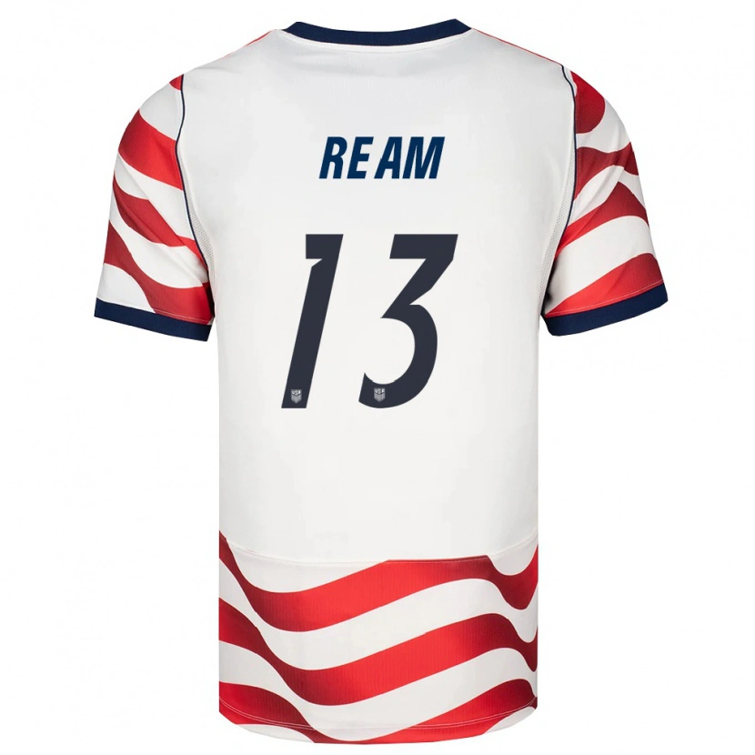 Danxen Niño Camiseta Estados Unidos Tim Ream #13 Rojo Blanco Negro 1ª Equipación 26-28 La Camisa