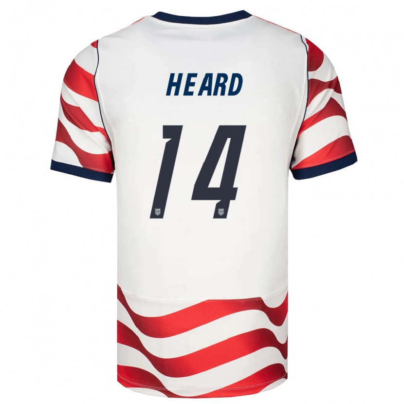 Danxen Niño Camiseta Estados Unidos Aaron Heard #14 Rojo Blanco Negro 1ª Equipación 26-28 La Camisa