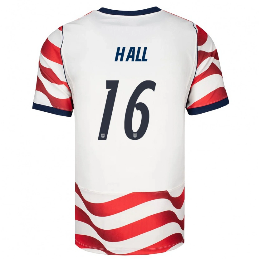 Danxen Niño Camiseta Estados Unidos Julian Hall #16 Rojo Blanco Negro 1ª Equipación 26-28 La Camisa