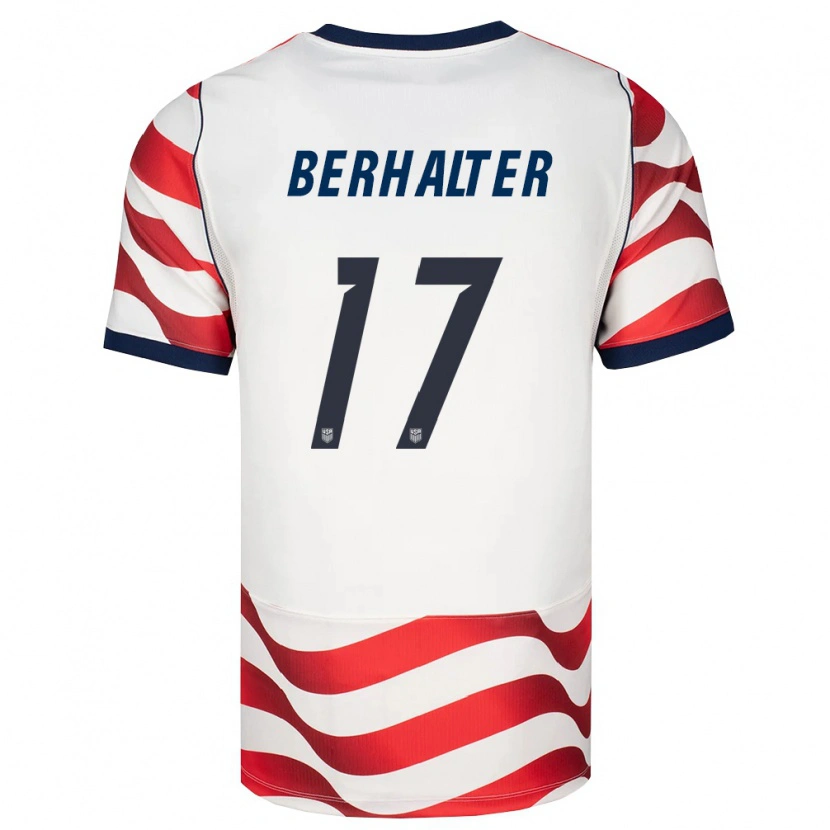 Danxen Niño Camiseta Estados Unidos Sebastian Berhalter #17 Rojo Blanco Negro 1ª Equipación 26-28 La Camisa
