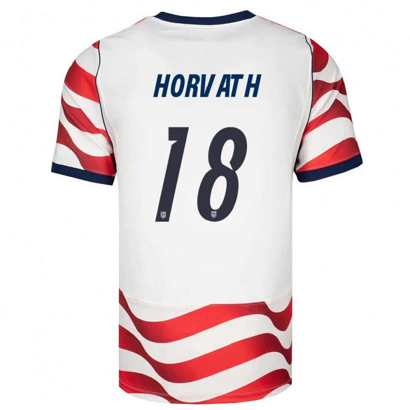 Danxen Niño Camiseta Estados Unidos Ethan Horvath #18 Rojo Blanco Negro 1ª Equipación 26-28 La Camisa