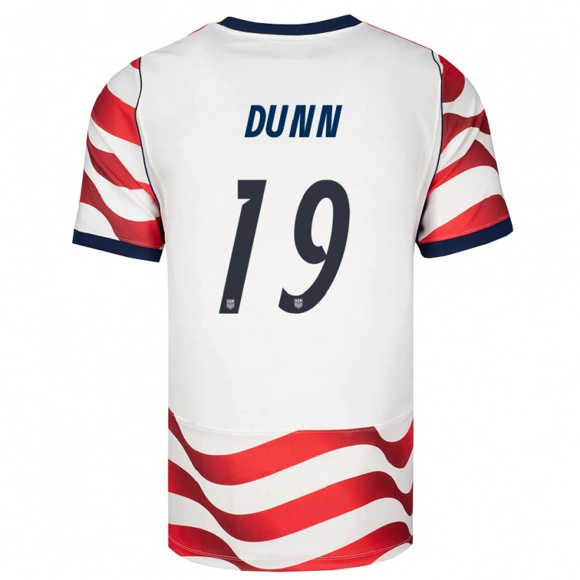 Danxen Niño Camiseta Estados Unidos Crystal Dunn #19 Rojo Blanco Negro 1ª Equipación 26-28 La Camisa