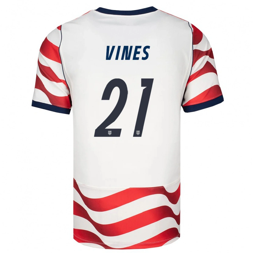 Danxen Niño Camiseta Estados Unidos Sam Vines #21 Rojo Blanco Negro 1ª Equipación 26-28 La Camisa
