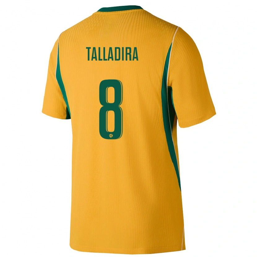 Danxen Niño Camiseta Australia Fabian Talladira #8 Amarillo Verde 1ª Equipación 26-28 La Camisa