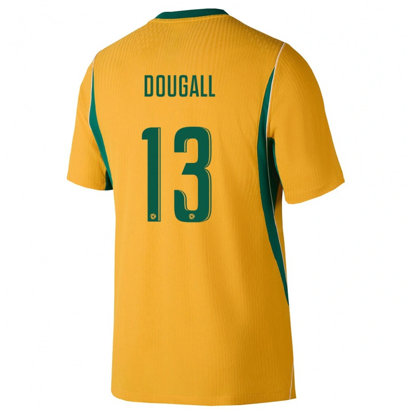 Danxen Niño Camiseta Australia Kenny Dougall #13 Amarillo Verde 1ª Equipación 26-28 La Camisa